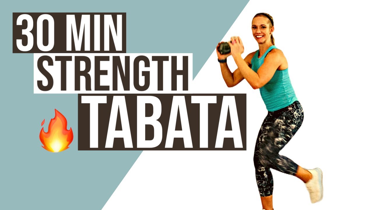 30 min FULL BODY TABATA workout with dumbbells | All Standing Fat ...