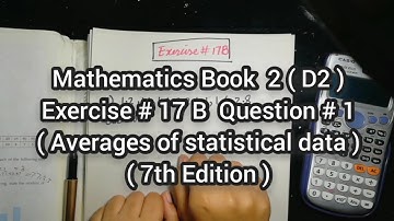 Mathematics Book 2 (D2) |  7th Edition | Exercise # 17 B | Q # 1 | Ifra Syed | in Urdu\Hindi