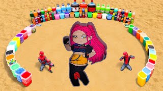 How to make Mira in KPop Demon Hunters with Orbeez, Balloons of Fanta, Coca Cola, Mtn Dew and Mentos Huntrix Got Turned Into Orbeez
