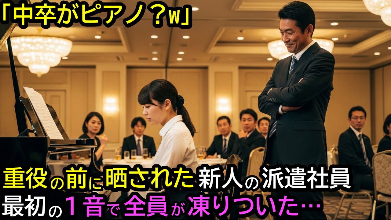 「中卒がピアノ？」重役の前に晒された新人の派遣社員。最初の１音で全員が凍りついた…