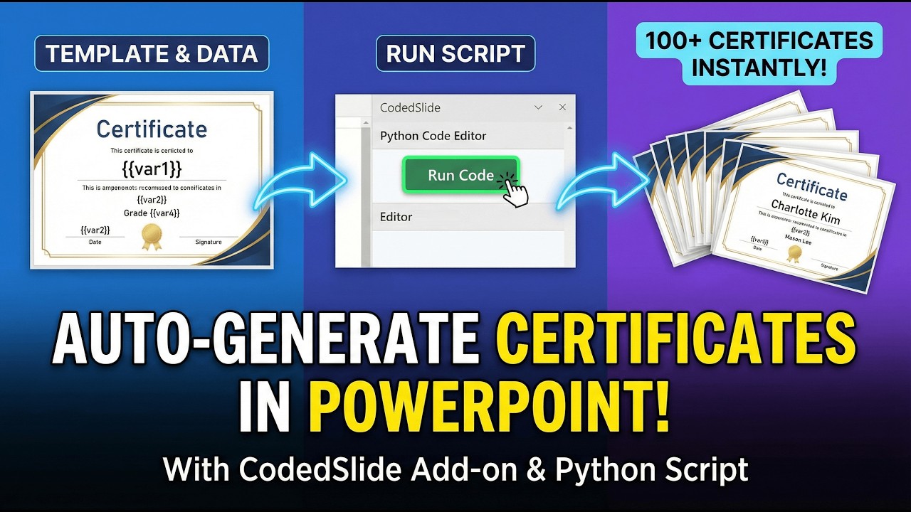 Bulk Generate Certificates with CodedSlide Addon (PowerPoint Automation ...