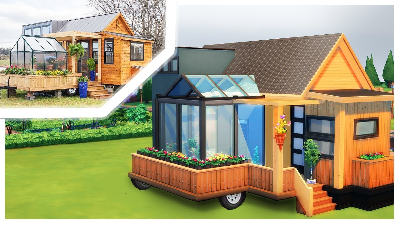 THE SIMS 4 ECO TINY HOME Speed Build YouTube
