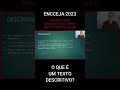 O QUE É UM TEXTO DESCRITIVO? - #shorts