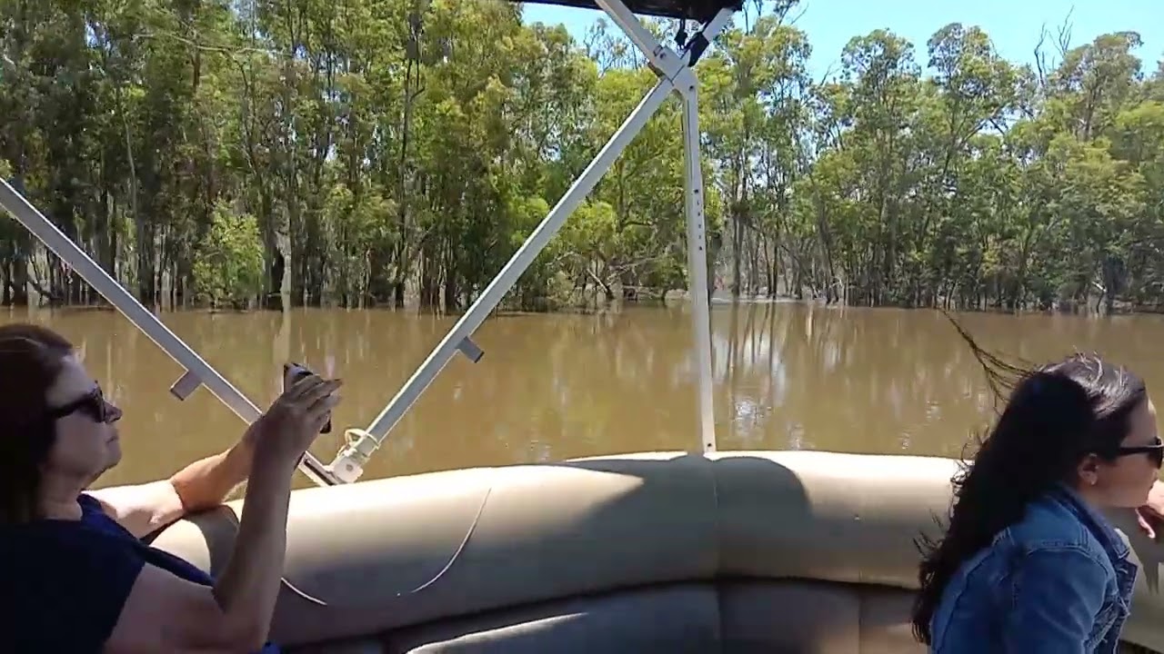 Only Boat On The River Murray River flood 2023 Pt6