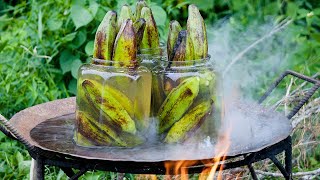 Cooking Giant Green Banana Fruit For Delicious Eating in Village - Video Eating Fruit