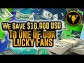 We Gave $10,000 Dollars To One Of Our Lucky Fans. Watch What Happened.
