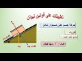 تطبيقات على قوانين نيوتن الحركة على مستوى مائل