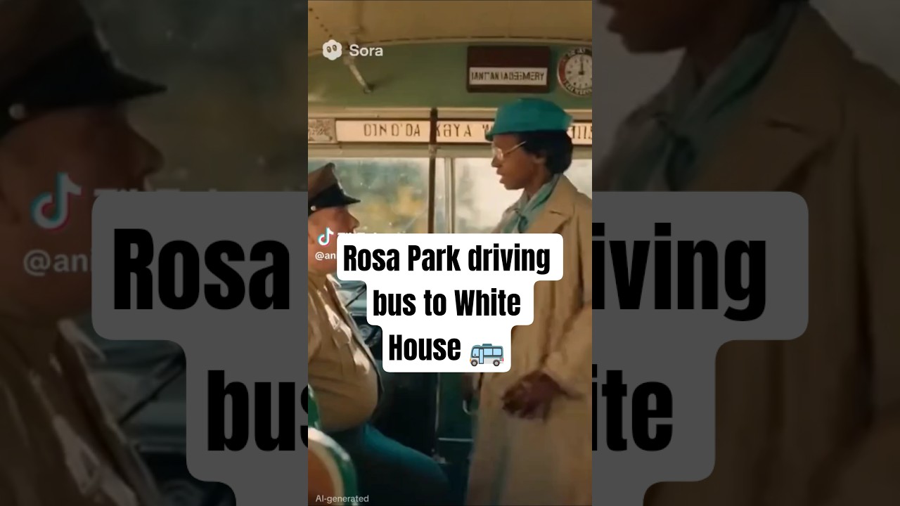 Rosa Park Driving Bus to White House 
