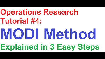 Operations Research(OR) Tutorial #4: MODI Method Explained in 3 Easy Steps!