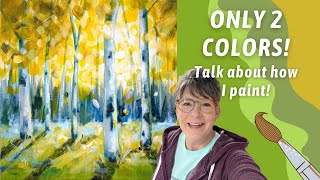 BIRCH TREE Acrylic PAINTING! I was nervous 😂 Limited Palette!, Choose a Warm & Cool — Annie Troe
