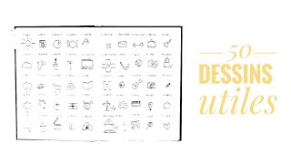 50 dessins faciles #3 Dessins utiles (Bullet journal en Français)