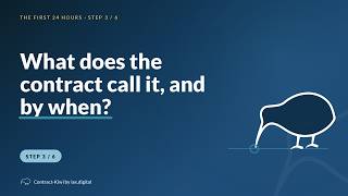What does the contract call it, and by when | The First 24 Hours