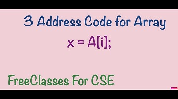 3 Address Code for 1 D array