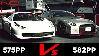 Car 1: ferrari 458 italia '09 2: nissan gt-r nismo '14 track:
mid-field raceway / weather: variable time: modifications: listed in
video. game...