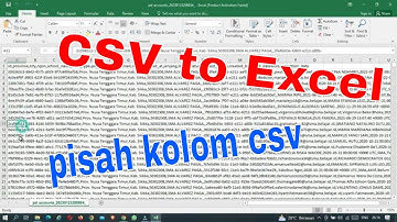 Cara pisah kolom pada file excel .csv