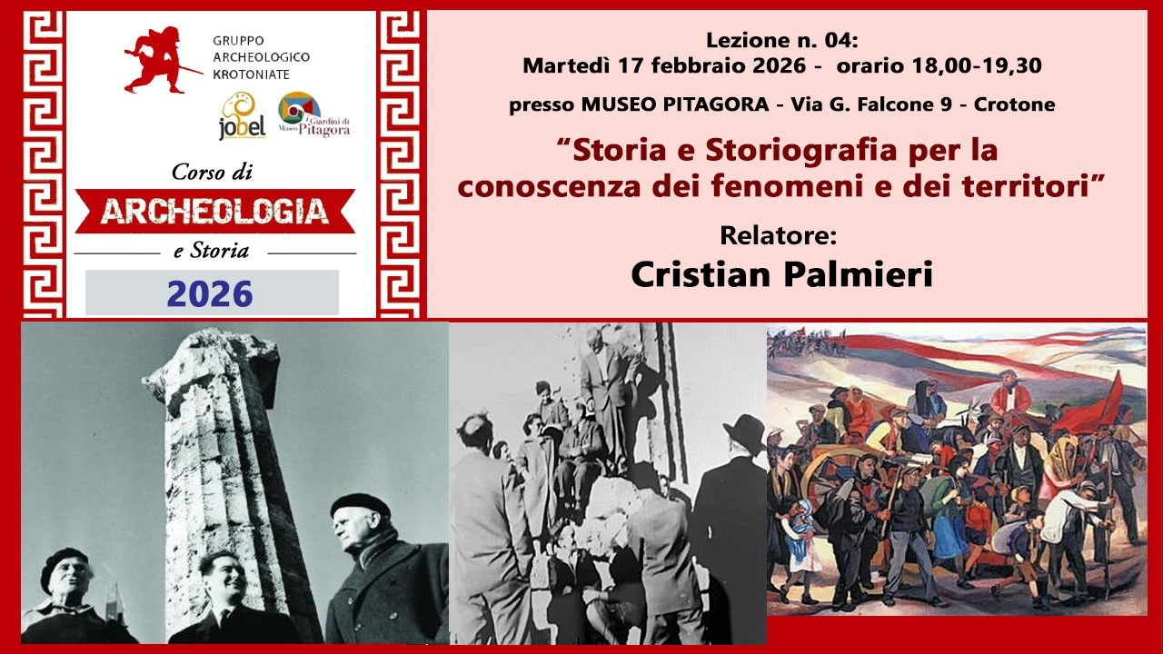 Corso GAK 2026. Cristian Palmieri:  “Storia e Storiografia per la conoscenza dei territori