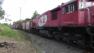 Trem L11 com dupla de ES43BBi #640 KLABIN #656 RUMO e GT18 #8203 ALL, no KM 487+950