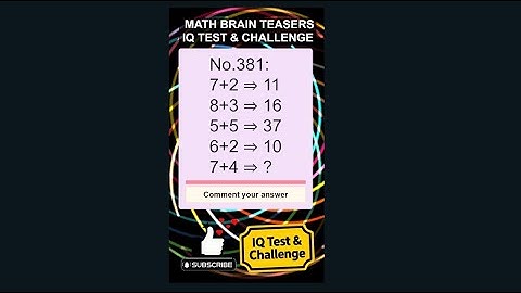 Math Brain Teasers: IQ Test & Challenge #mathquiz #mathpuzzle