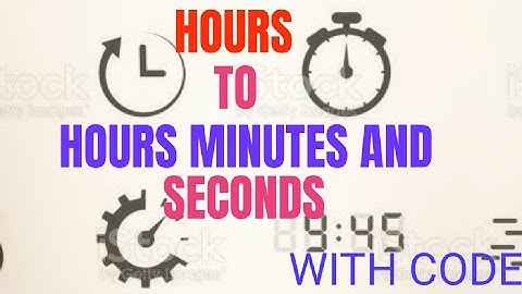 How To Convert Seconds To Hours Minutes Seconds In JAVA