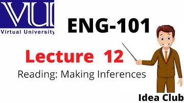 Eng101 lesson 12| Eng101 lecture 12 | Idea Club | Arsalan Ali | Making Interferences