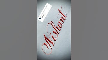 Copperplate calligraphy, tutorial: how I write your name #nishant