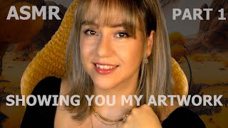 ASMR Showing You My Artwork💗✨ Paper Sounds📝 Soft Spoken🎤 Nostalgia 💾 Childhood Pics 👧k screenshot 5