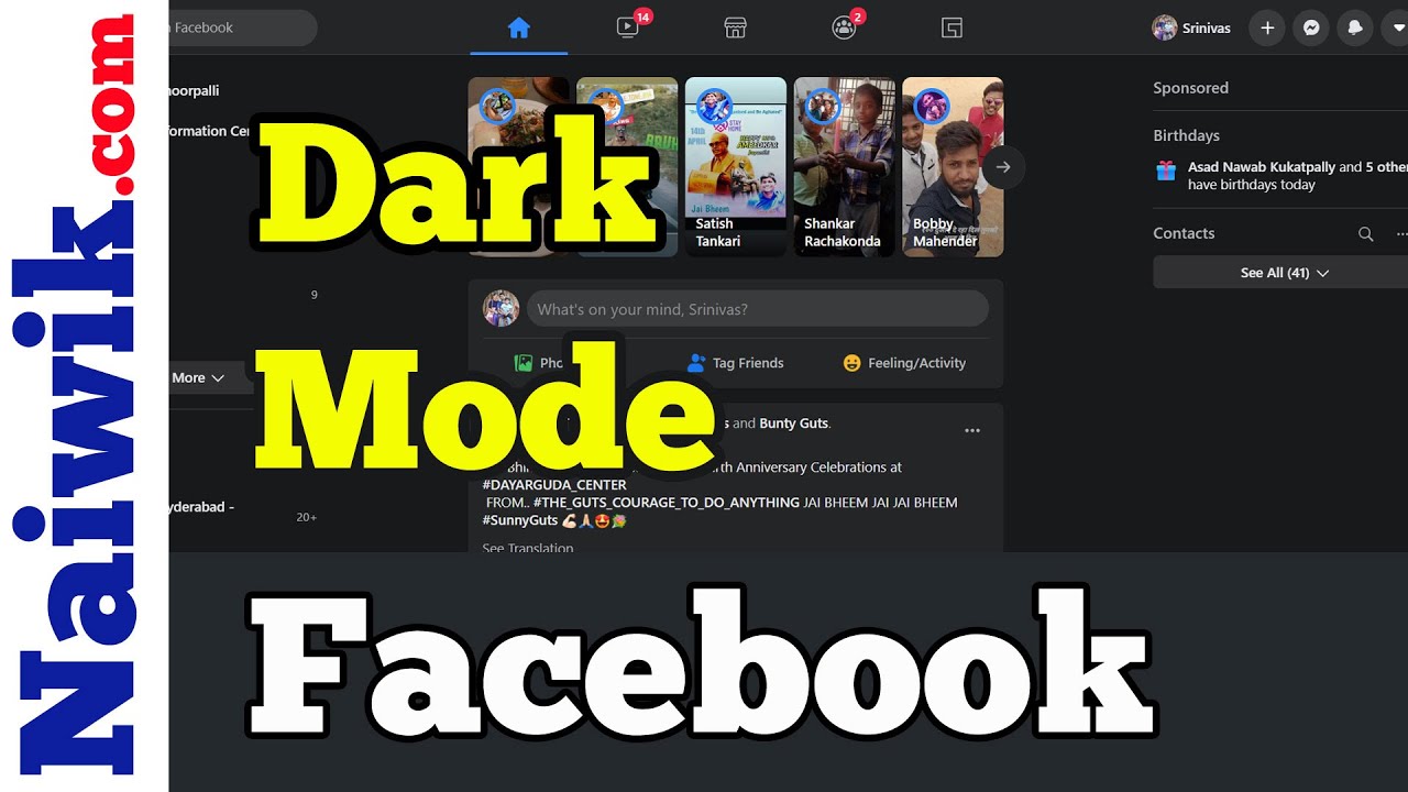 How to Enable Dark Mode on Facebook || Switch to New Facebook - YouTube