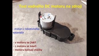 Test Vadného Motoru Bočního Kartáče Robotického Vysavače Robzone Duoro Xclean