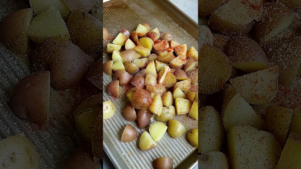 CRISP ROASTED POTATO SALAD WITH TANGY MUSTARD DRESSING!