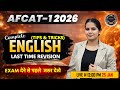Last Time Revision: English for AFCAT 1 2026 | Selection Wali Class 🎯 | Sabre Academy