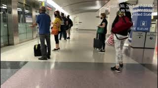 Airplane to Baggage Claim to Rental Shuttle at Las Vegas McCarran Int Airport (Aug 30, 2021)