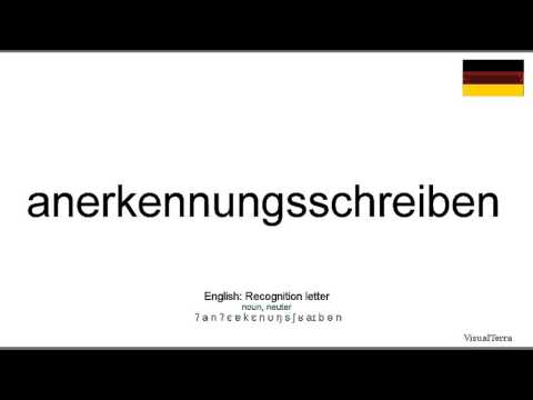 Video: Wie Schreibe Ich Ein Anerkennungsschreiben