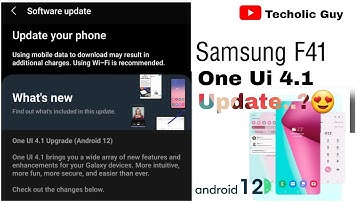 Samsung F41 Android 12 Update | Samsung New Update | Android 12