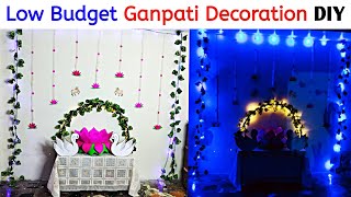Ganpati Decoration ideas for home 2025।Budget friendly Ganpati Decoration #diy #decoration #trending