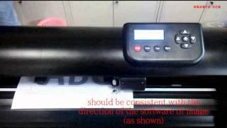 Jinka GC Servo motor series cutting plotter makes contour cutting on FlexiStarter 12.