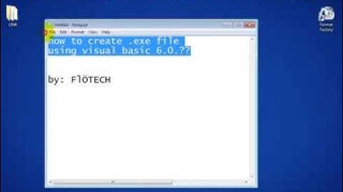 FLOTECH TUTORIAL: VB 6.0  .EXE file