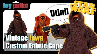 Vintage Star Wars Kenner Jawa custom fabric cape - Toy Polloi