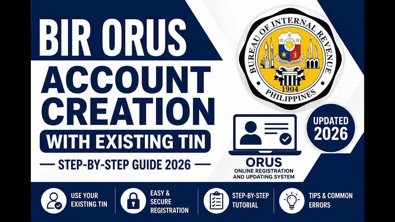 BIR | HOW TO CREATE ORUS ACCOUNT 2026 GUIDE - YouTube