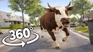 Escaping the Angry Cow (360° VR)