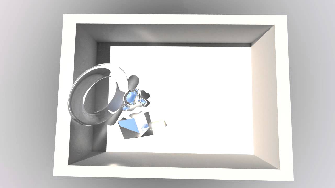 Cool blender Yafaray caustics and bullet physics