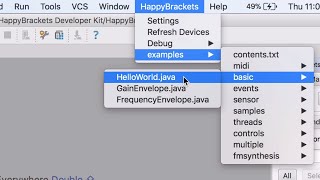 Running the HappyBrackets Examples