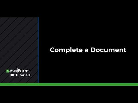 Complete a Document (Web Portal)