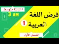 فرض اللغة العربية للفصل الأول للسنة الثالثة متوسط فرض اللغة العربية للفصل الأول للسنة الثالثة متوسط