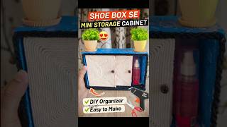 DIY Organizer from Shoe Box ✨ #macrame #diycraft #viralreels #youtubeshorts #wastematerialcraft