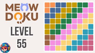 Meowdoku Level 55 Walkthrough & Solution 🐱🧩 