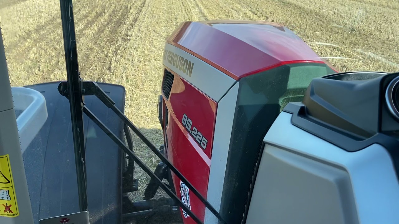 Massey Ferguson 8S.225EP pulling a HEVA Stealth cultivator