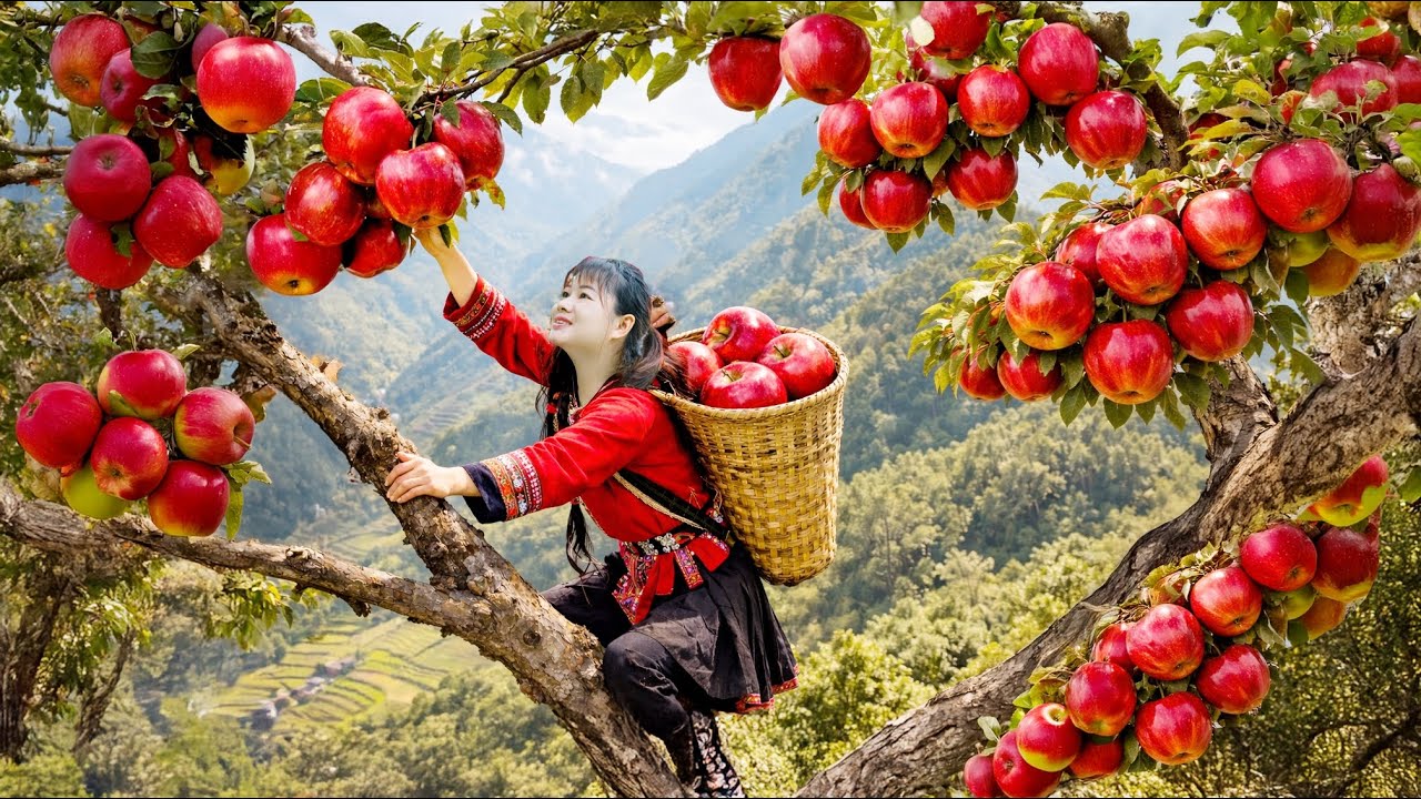 HURRY UP | Harvesting Trillions of Chinese Apples On Mountainside | Could We Sell These Apples?