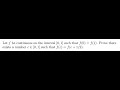 Real Analysis Problem 18 (Intermediate Value Theorem)