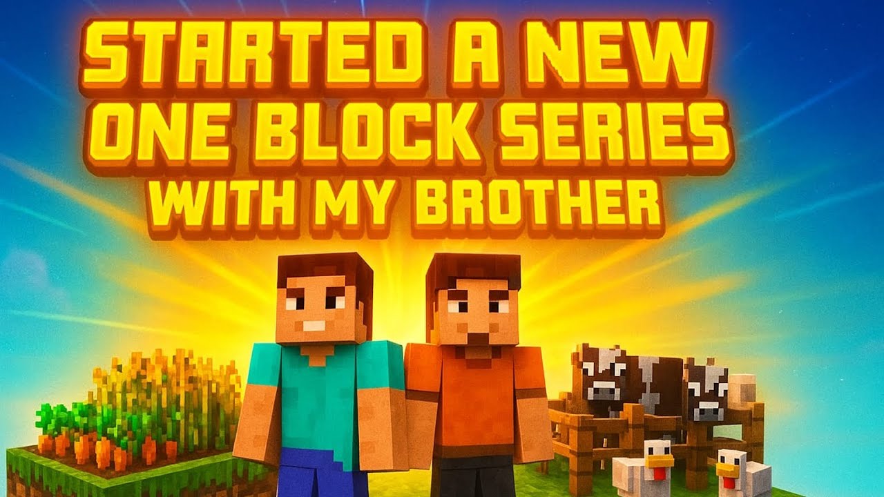 I Started A New One Block Series With My Brother 😅😅!!! #game #minecraft ...
