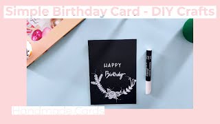 Simple Flower Birthday Card - DIY Crafts